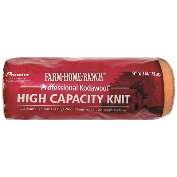 Premier Paint Roller FHR00153 Kodawool Roller Cover, 9" x 3/4"