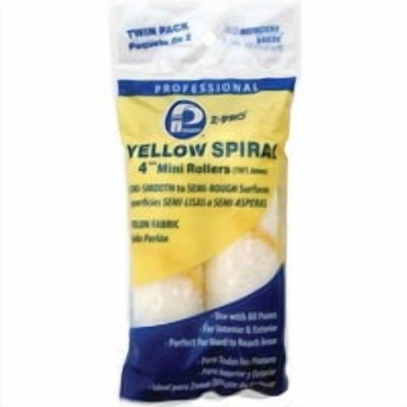 Premier Paint Roller LLC Premier Z-Pro Yellow Spiral Perlon Woven Mini Roller Cover - Pack of 24 Bulk Restock Pack
