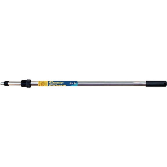 Premier Paint Roller Premier 4 Ft. To 8 Ft. Telescoping Stainless Steel External Twist Extension Pole Interior & Exterior Use, Professional Finish