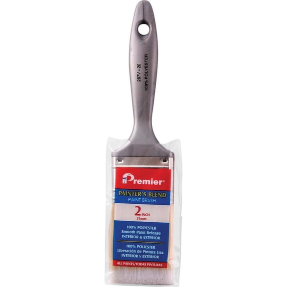 Premier Painter's Blend 2 In. Flat Paint Brush - Better Polyester Bristles - 2"