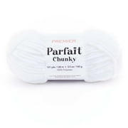 Premier Yarns Parfait  #6 Super Chunky Chenille Yarn, White, 3.5oz 131yds