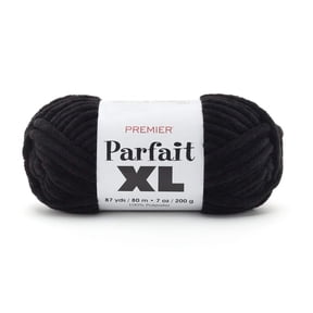 Premier Yarns Parfait® XL #7 Super Chunky Jumbo Chenille Yarn, Black, 7oz 87yds