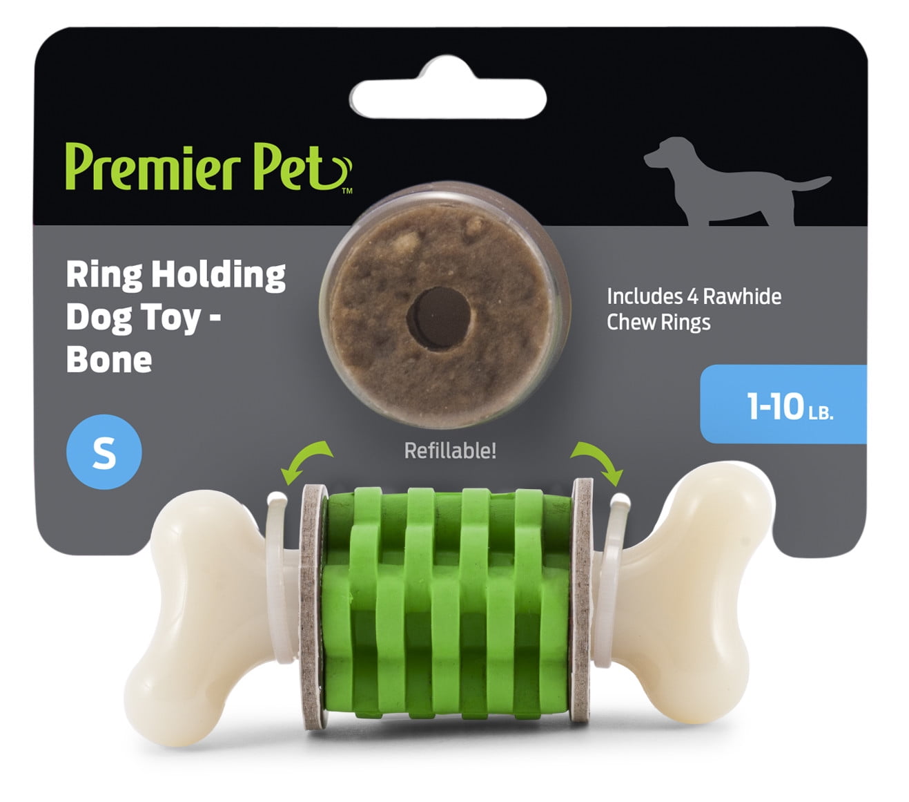 Premier Pet Ring Holding Dog Toy For Small Dogs Bone With