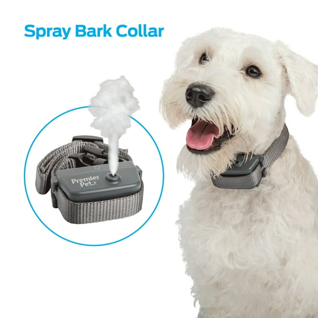 Premier Pet Spray Bark Collar- Gentle Non-Static Anti-Bark Collar that Is Easy to Use
