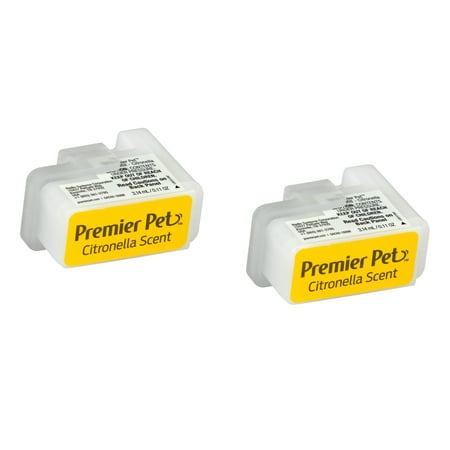Premier Pet Spray Refill - Replacement Cartridges for the Spray Bark Collar, 2-Pack, Citronella