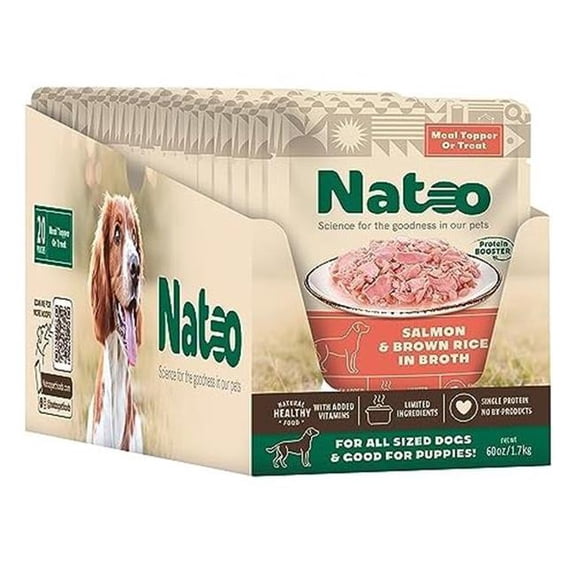 Premier Pet USA 850146 3 oz Natoo Salmon & Brown Rice Picky Eaters & Dog Treat - 20 Count