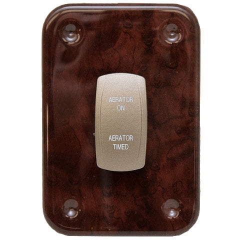 Premier Pontoon Boat Aerator Switch Panel 00-8020C | Woodgrain