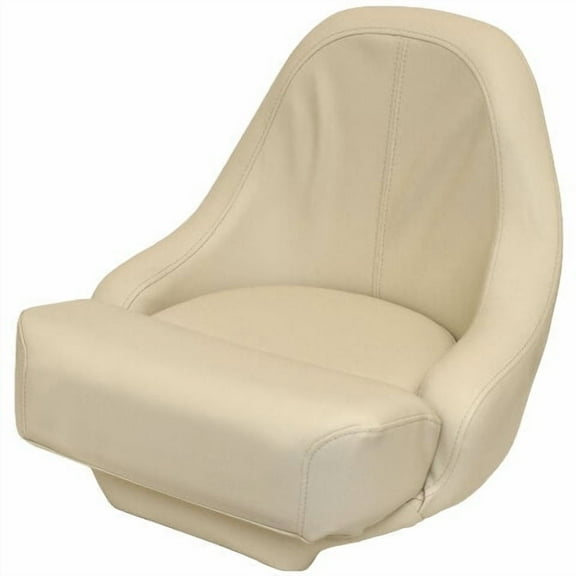 Premier Pontoon Boat Bucket Seat | 17 x 20 x 18 Inch Cream Vinyl
