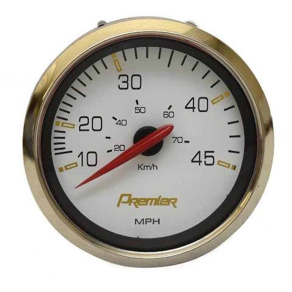 Premier Pontoon Boat Speedometer Gauge SE4012A Faria 3 1/4 Inch