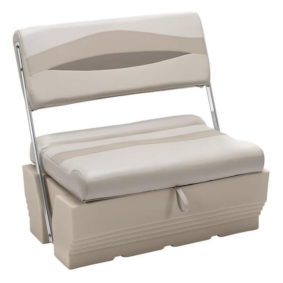 Premier Pontoon Flip-Flop Seat, Stone, Mocha Java & Khaki