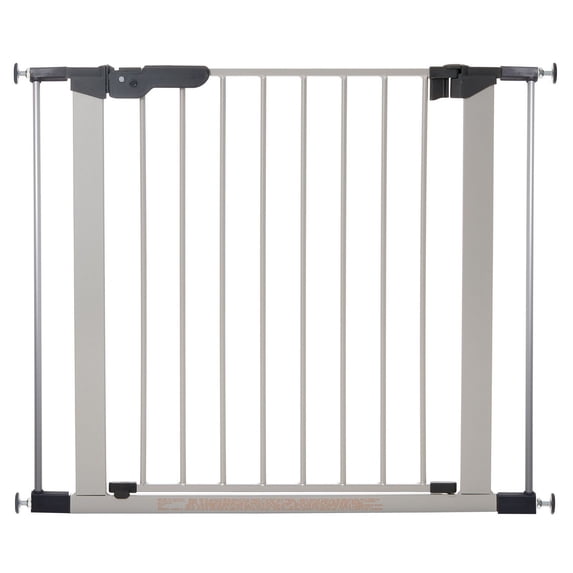 BabyDan Premier Pressure Mount Safety Gate with 2 Extensions 28.9" - 36.7", Silver