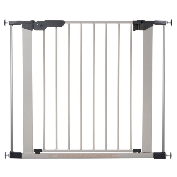 BabyDan Premier Pressure Mount Safety Gate with 2 Extensions 28.9" - 36.7", Silver
