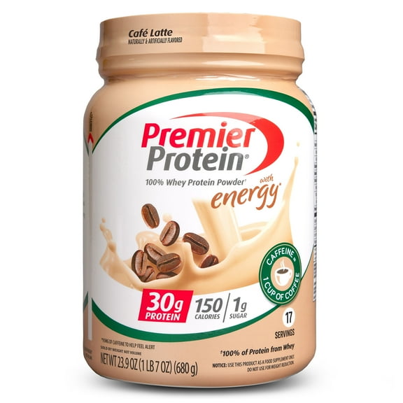 Premier Protein 100% Whey Protein Powder, Caf Latte, 30g Protein, 23.9 oz, 1.5lb