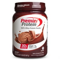 Premier Protein 100% Whey Protein Powder, Chocolate Milkshake, 30g Protein, 24.5 oz, 1.5 lb