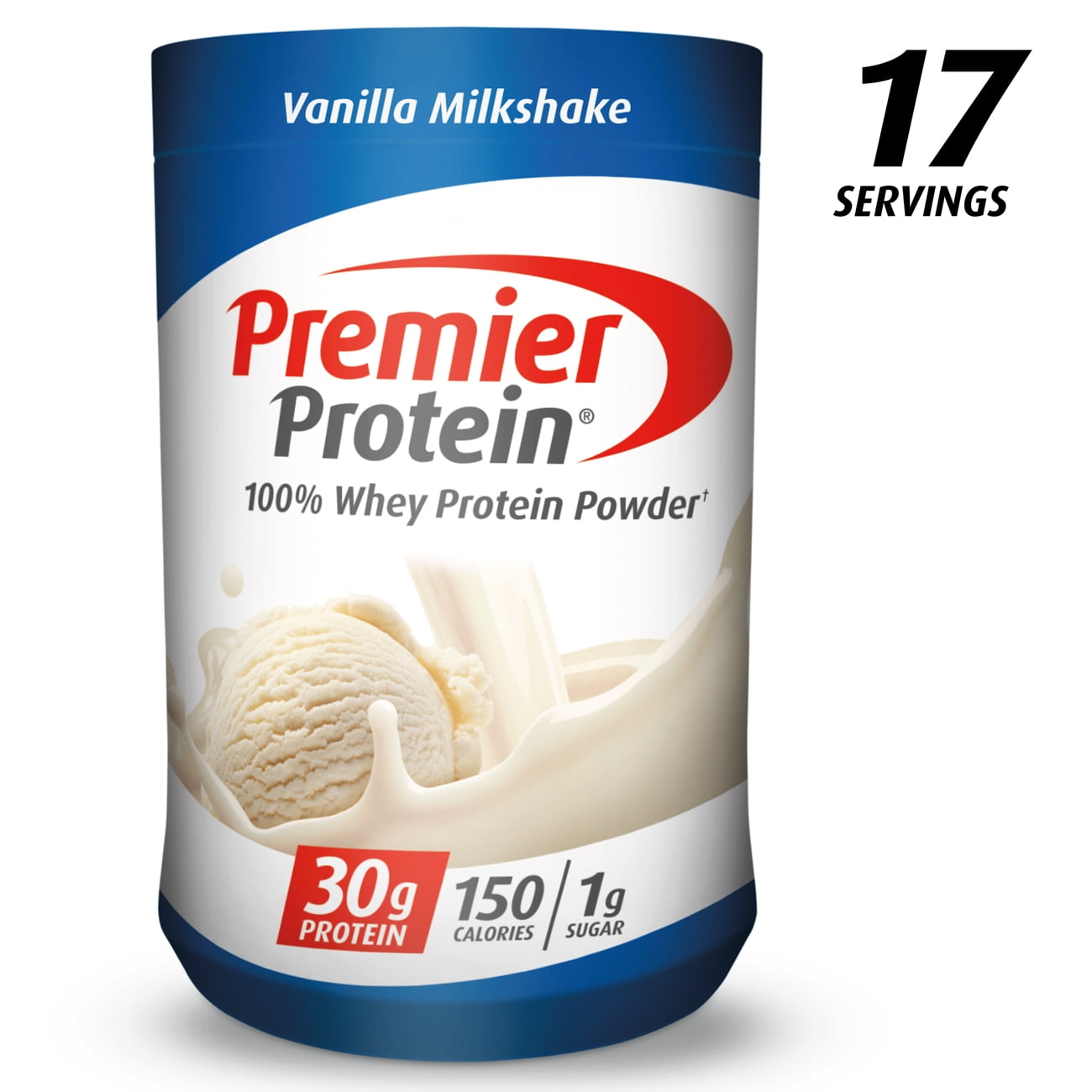 Premier Protein Whey Powder, Vanilla Milkshake, 30g Protein, 1.7 lb ...