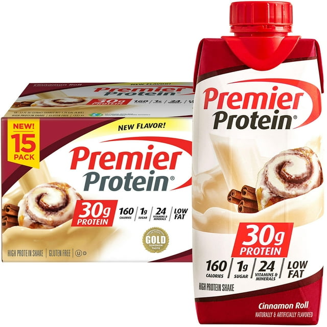 Premier Protein 30g High Protein Shake, Cinnamon Roll (11 fl. oz., 15 pk.)