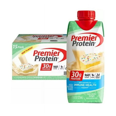 Premier Protein 30g High Protein Shake, Cake Batter Delight (11 fl. oz., 15 pk.)