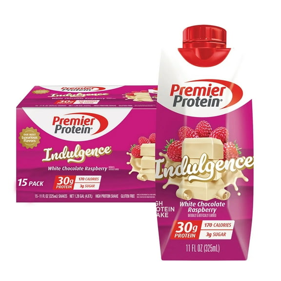 Premier Protein 30g High Protein Shake, Indulgence White Chocolate Raspberry 11 fl. oz., 15 pk.