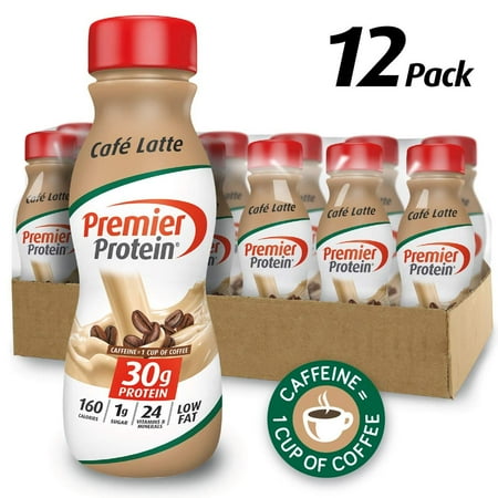 Premier Protein 30g Protein Shake, Cafe Latte, 11.5 Fl Oz, Pack of 12, Café Latte 11.5 Fl Oz (Pack of 12)