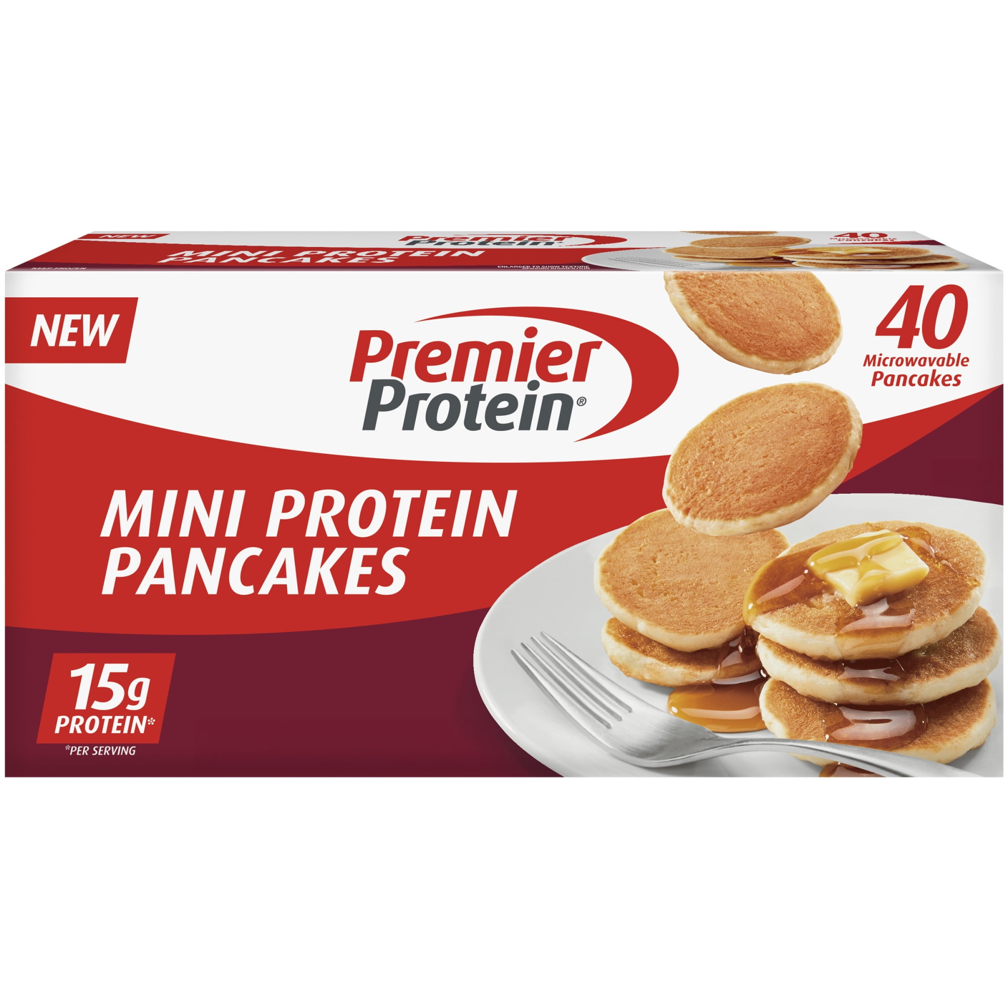 Premier Protein Frozen Mini Protein Pancakes, 14.1 oz Box, 40 Count