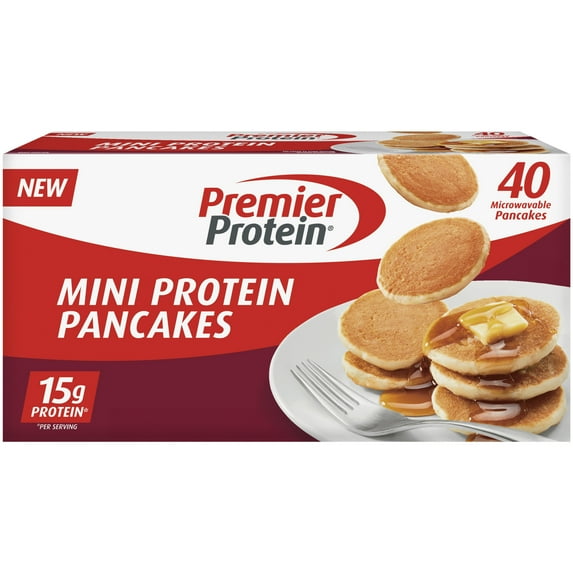 Premier Protein Frozen Mini Protein Pancakes, 14.1 oz Box, 40 Count
