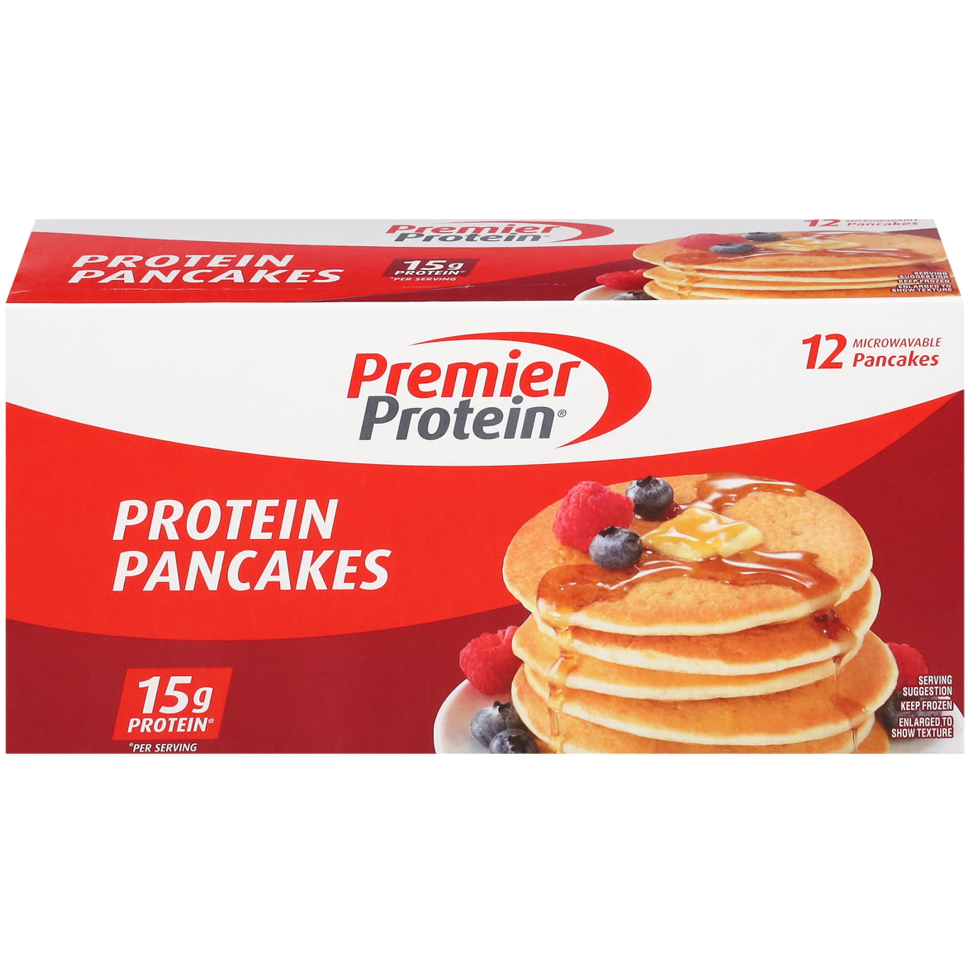 Premier Protein Frozen Protein Pancakes, 15.4 oz Box, 12 Count