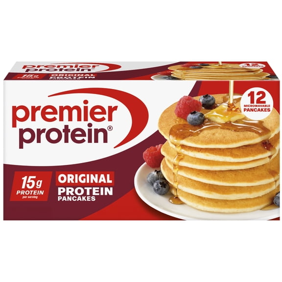 Premier Protein Frozen Protein Pancakes, 15.4 oz Box, 12 Count