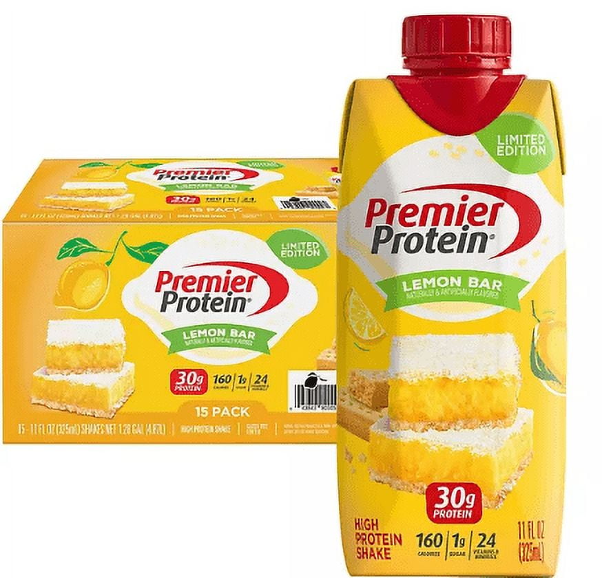 Premier Protein High Protein Shake Lemon Bar 30g Protein 15 pk 11 fl. oz.