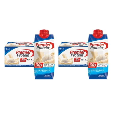 Premier Protein High Protein Shake, Vanilla (11 fl. oz., 15 pk.) 2PK