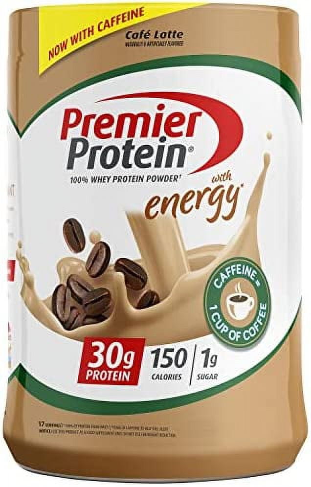 Premier Protein Powder, Cafe Latte , 30g Protein, 1g Sugar, 100 Whey