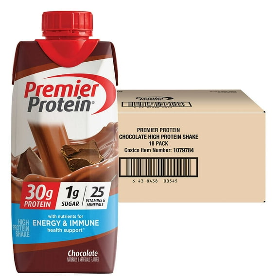 Premier Protein Shake, 30g Protein, Chocolate, 11 fl oz, 18 ct