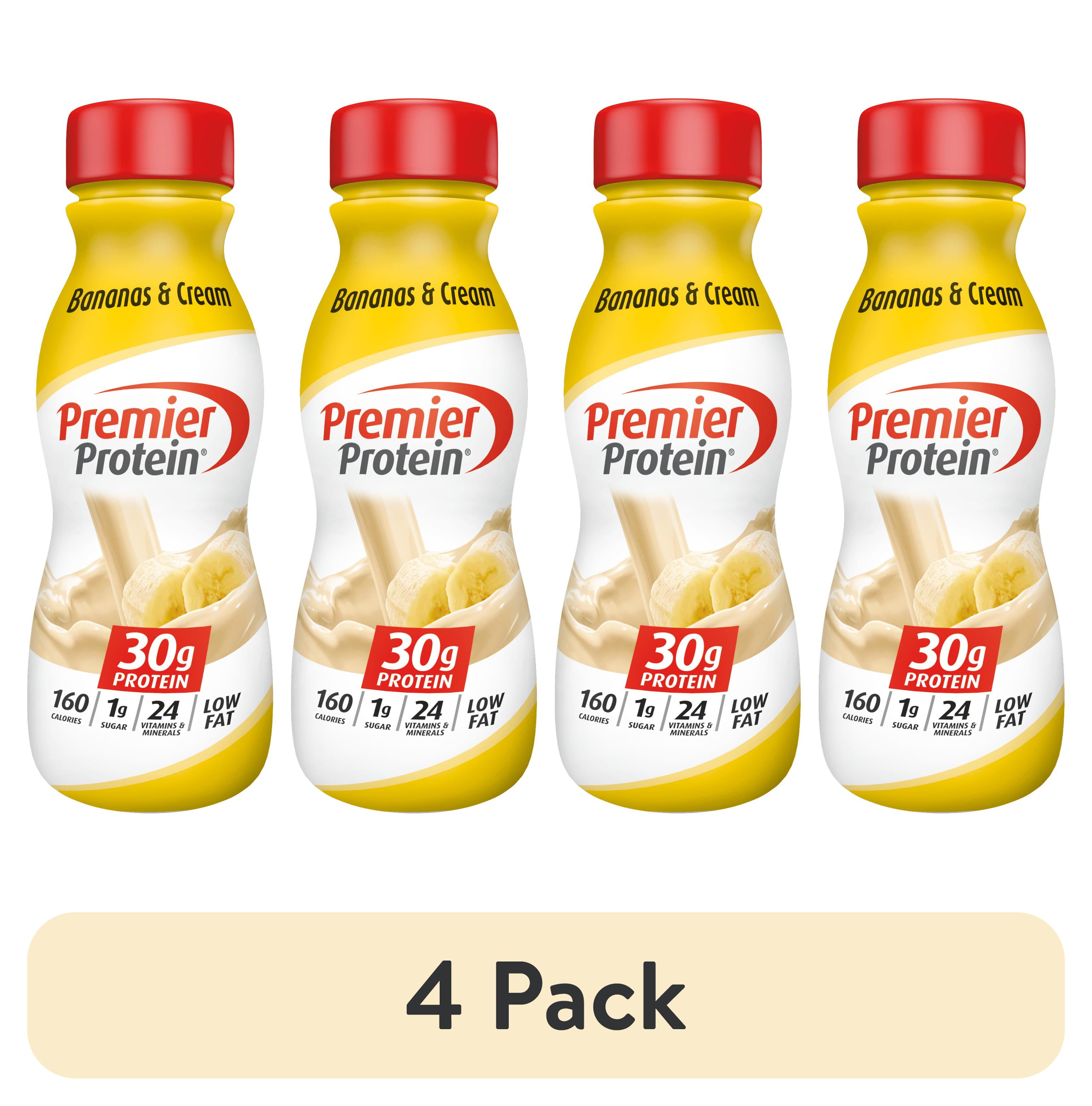 (4 pack) Premier Protein Shake, Bananas & Cream, 30g Protein, 11.5 Fl ...