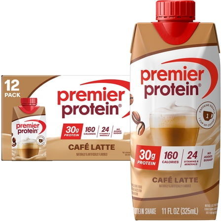 Premier Protein Shake, Café Latte, 30g Protein, 11 fl oz, 12 Ct