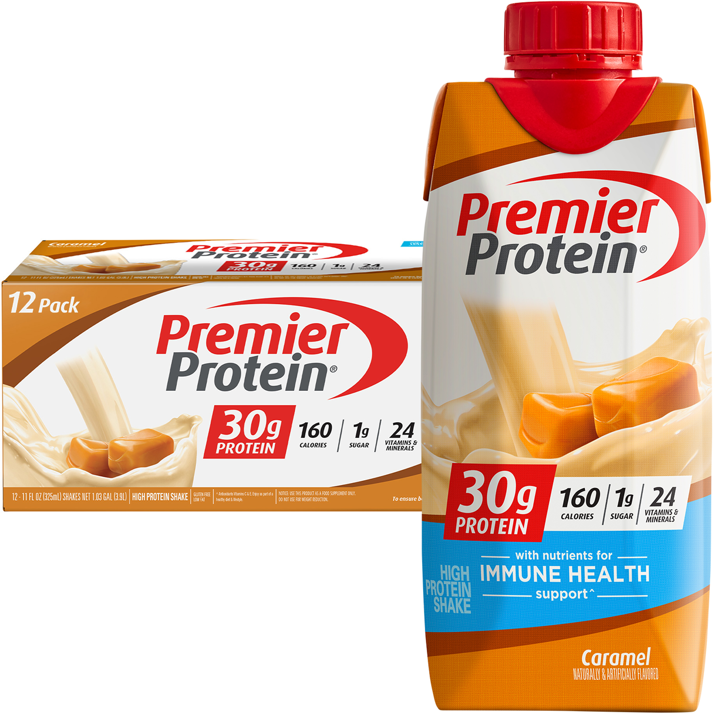Premier Protein Clear Protein Drink, Peach, 20g Protein, 16.9 Fl Oz, 12
