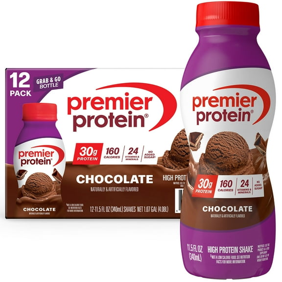 Premier Protein Shake, Chocolate, 30g Protein, 11.5 fl oz, 12 Ct