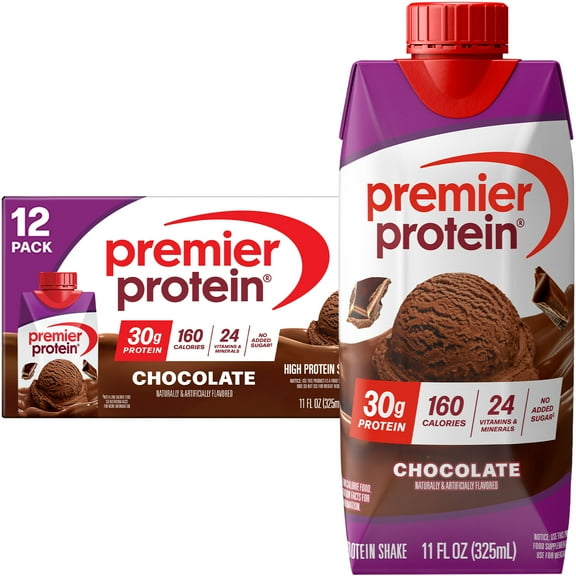 Premier Protein Shake, Chocolate, 30g Protein, 11 Fl Oz, 12 Ct