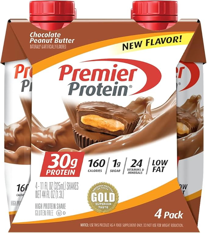 Premier Protein Shake, Chocolate Peanut Butter, 30g Protein, 11 Fl Oz ...