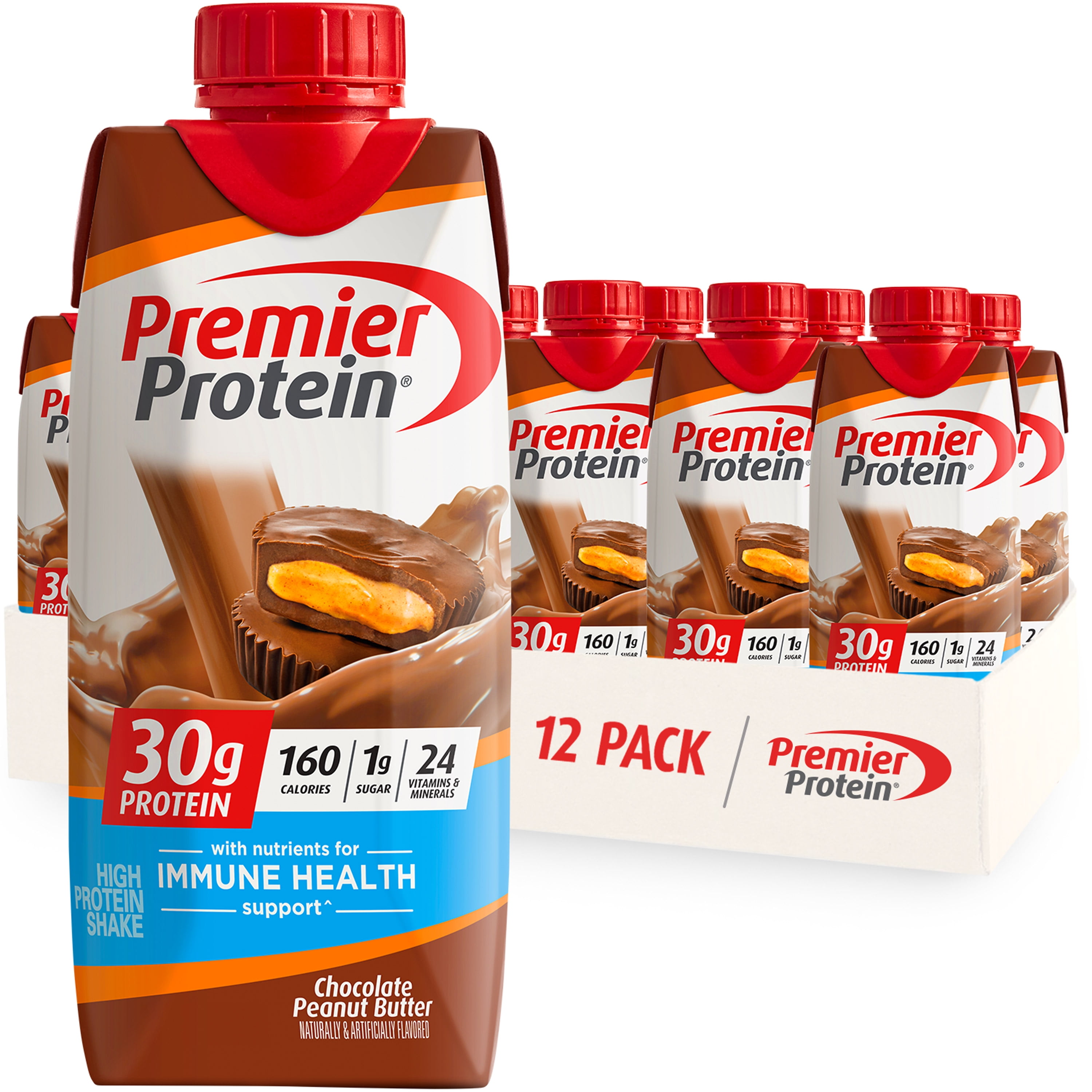 Premier Protein Shake, Strawberries & Cream, 30g Protein, 11 fl oz, 12 Ct 