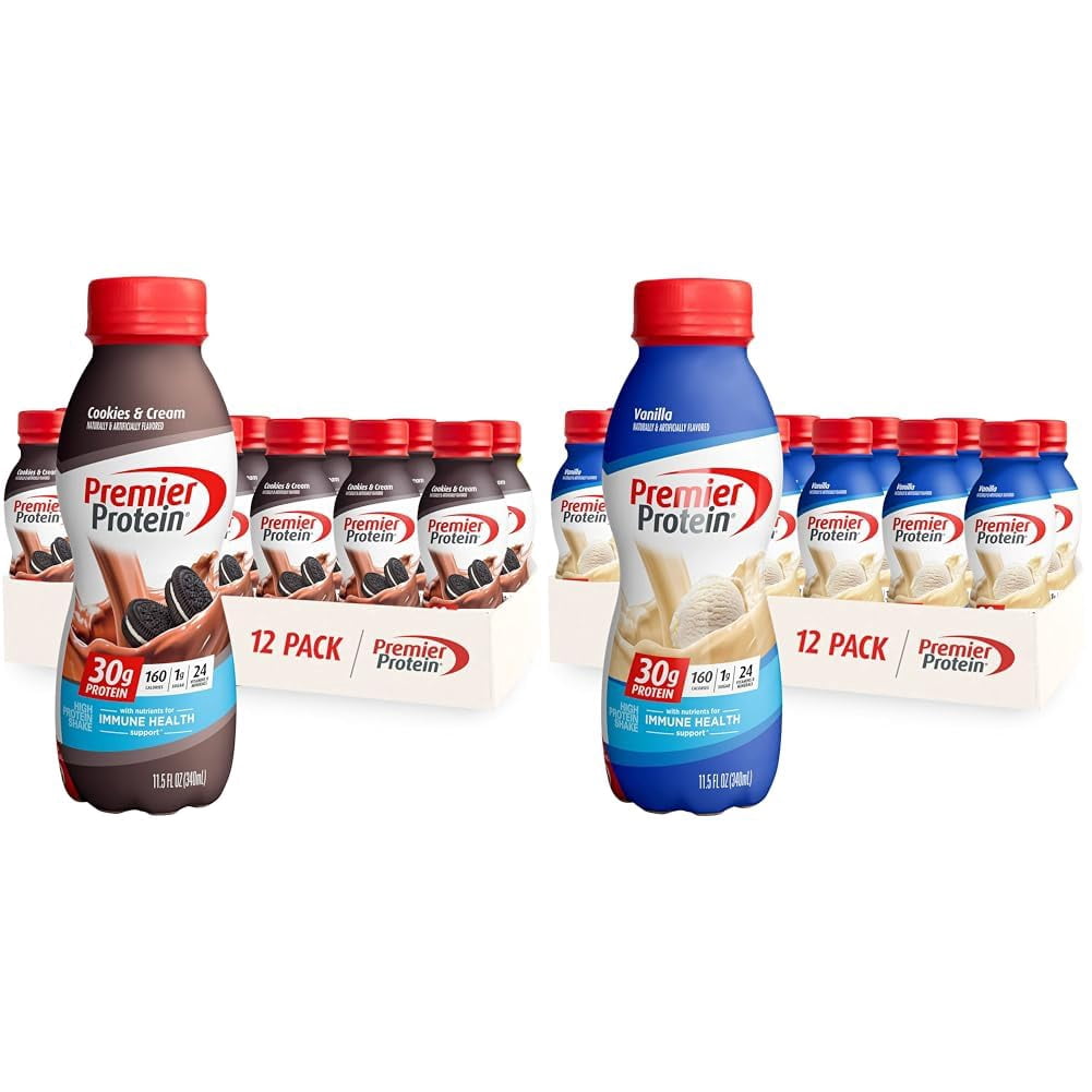 Premier Protein Shake Cookies & Cream And Vanilla, 30G Protein, 1G ...