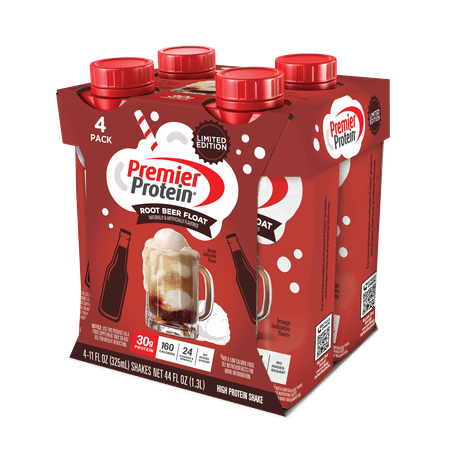 Premier Protein Shake, Root Beer Float, 30g Protein, 11 Fl Oz, 4 Ct