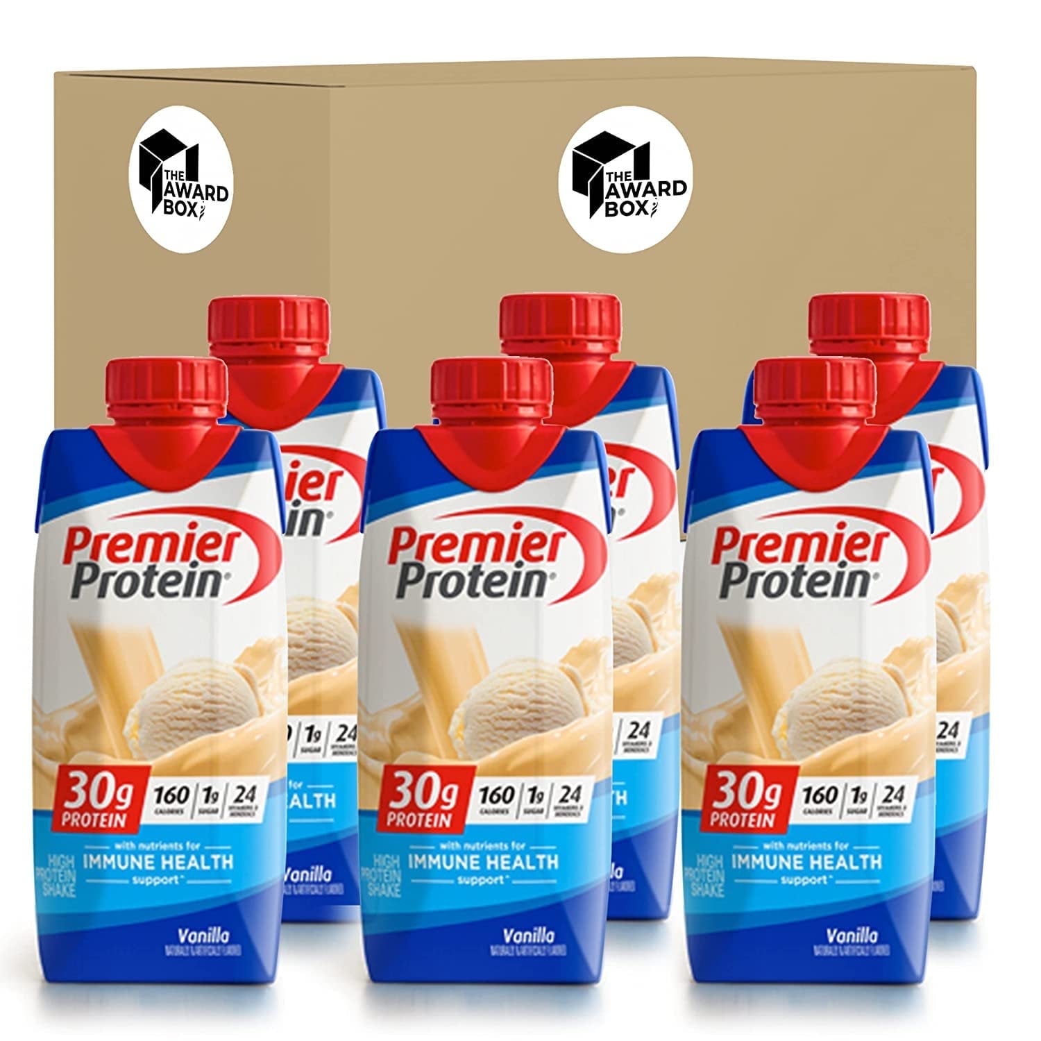 The Award Box Premier High Protein Shakes 30g Vanilla 11 Fl. Oz Each -6 ...
