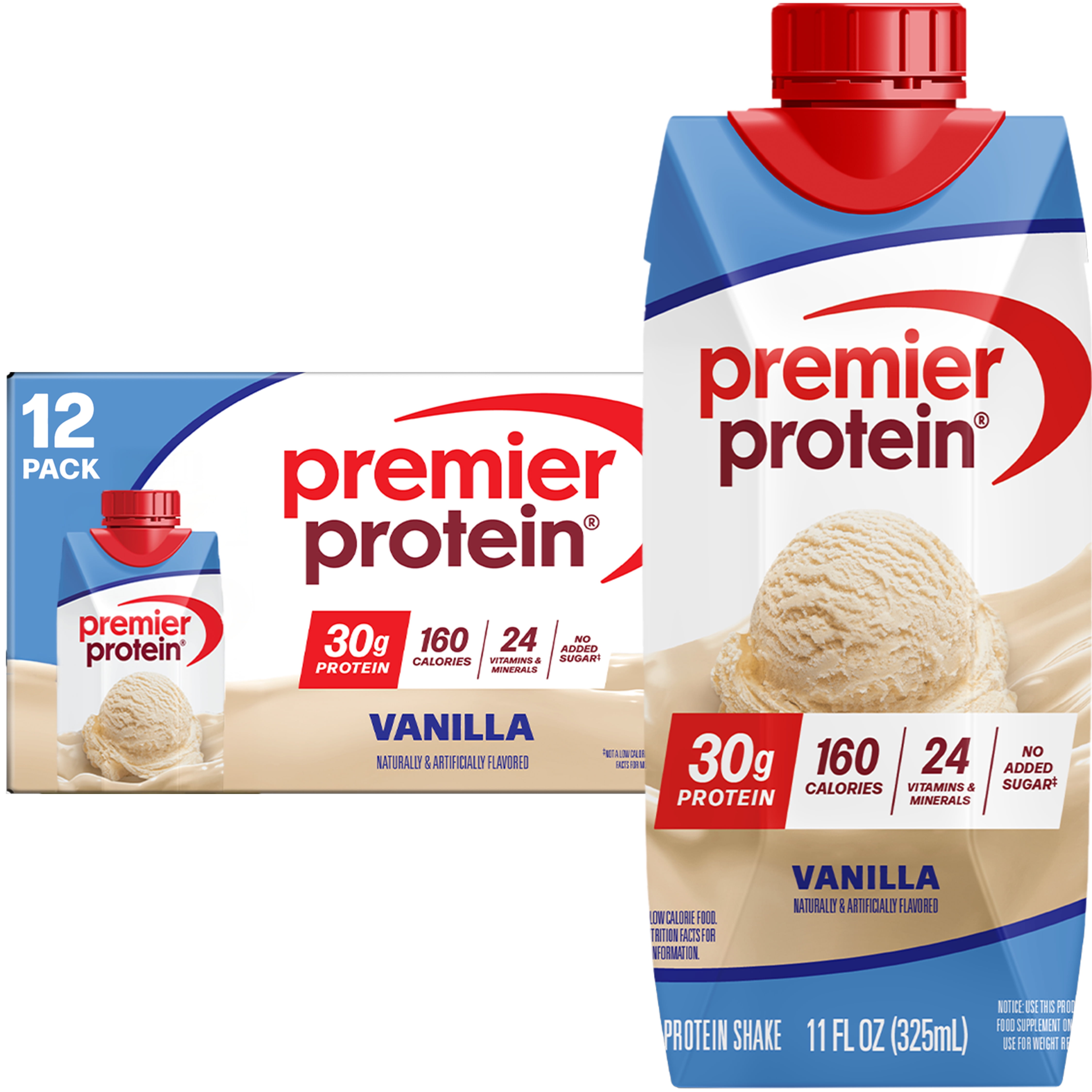 Premier Protein Shake, Vanilla, 30g Protein, 11 fl oz, 12 Ct