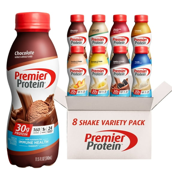 Premier Protein Shake, Variety Pack, 30g Protein, 11.5 Fl Oz, 8 Ct