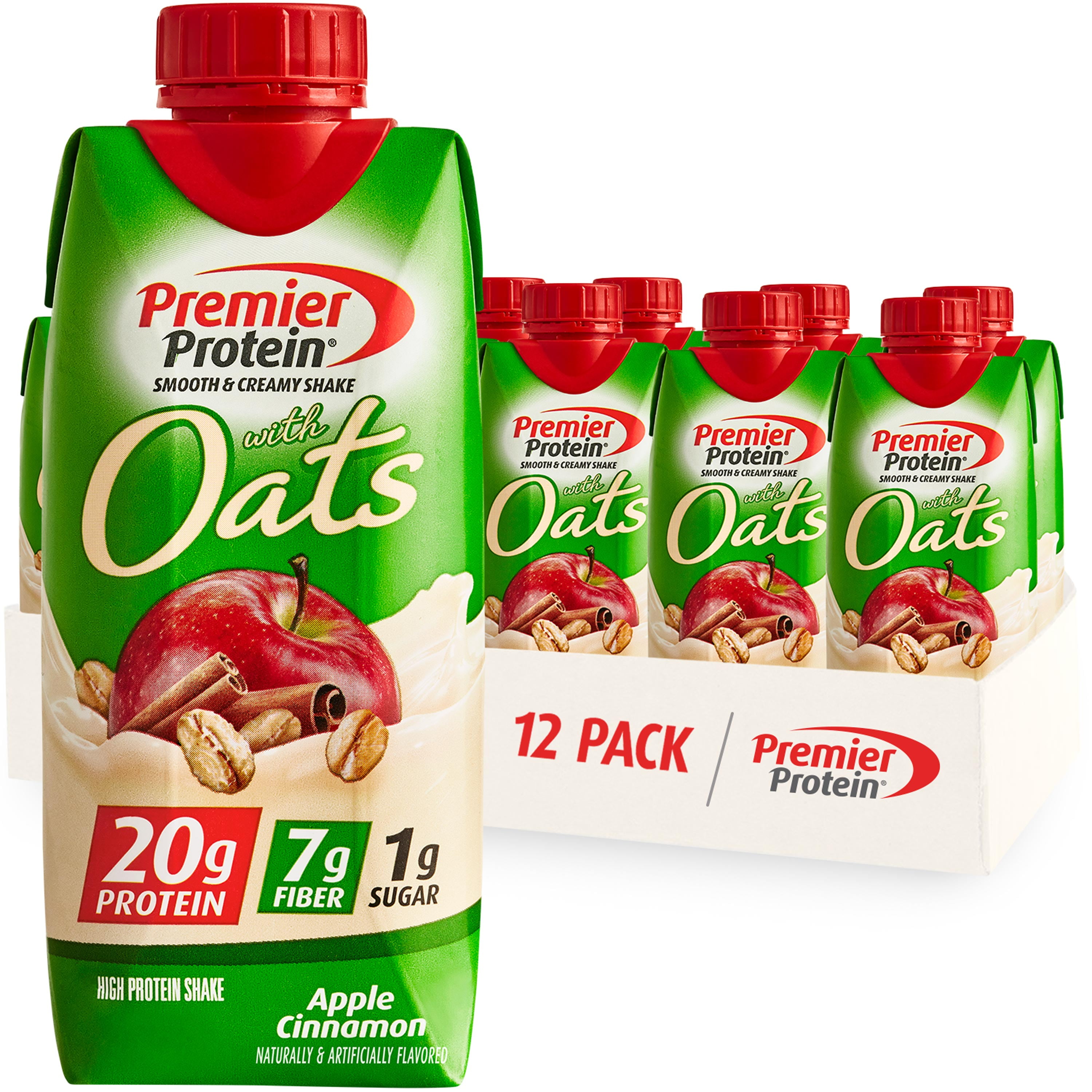 Premier Protein Shake with Oats, Apple Cinnamon, 20g Protein, 11 Fl Oz