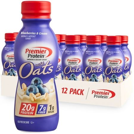 Premier Protein Shake with Oats, Blueberries & Cream, 20g Protein, 11.5 Fl Oz, 12 Ct