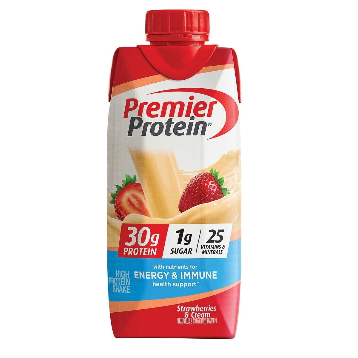 Premier Protein Shakes, Strawberries & Cream, 11 Fluid Ounce (Pack of