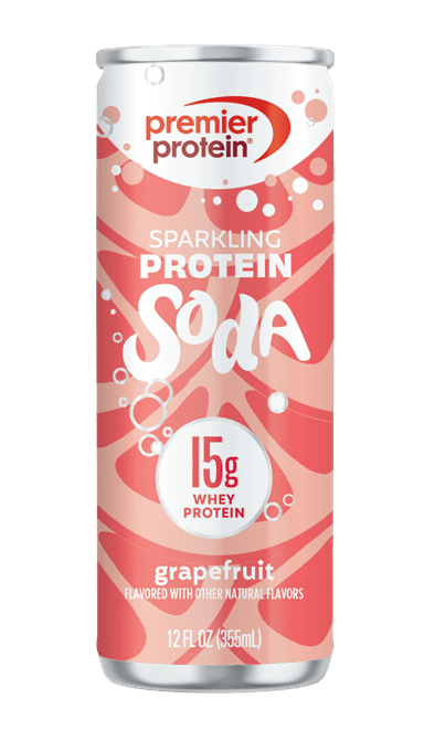 Premier Protein, Sparkling Protein Soda, 15g Protein, Grapefruit, 12 Fl Oz, 1 Ct