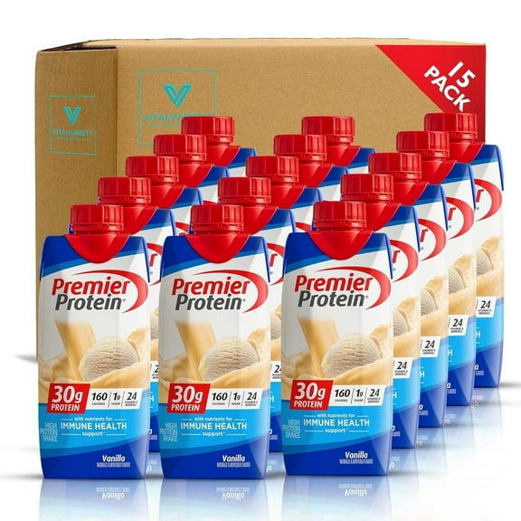 Premier Protein Vanilla High Protein Shakes Variety Pack 11 Fl. Oz Each 15pk