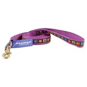 Premier Purple 3D Blocks Ribbon Leash - Closeout - 6X1