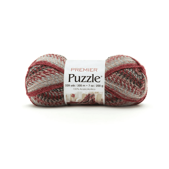Premier Yarns Puzzle Yarn, Made of Acrylic, Ideal Knitting and Crochet Supplies, Bulky Weight, Solitaire
